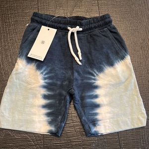 Boys Tie Dye Shorts Little Boys 6 Blue White Drawstring Zipper Pocket NWT Navy